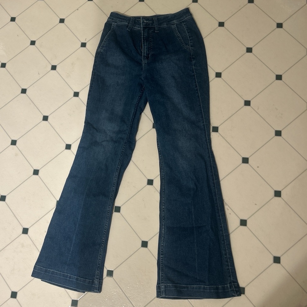 Old Navy Blue Flare Wide Leg Jeans